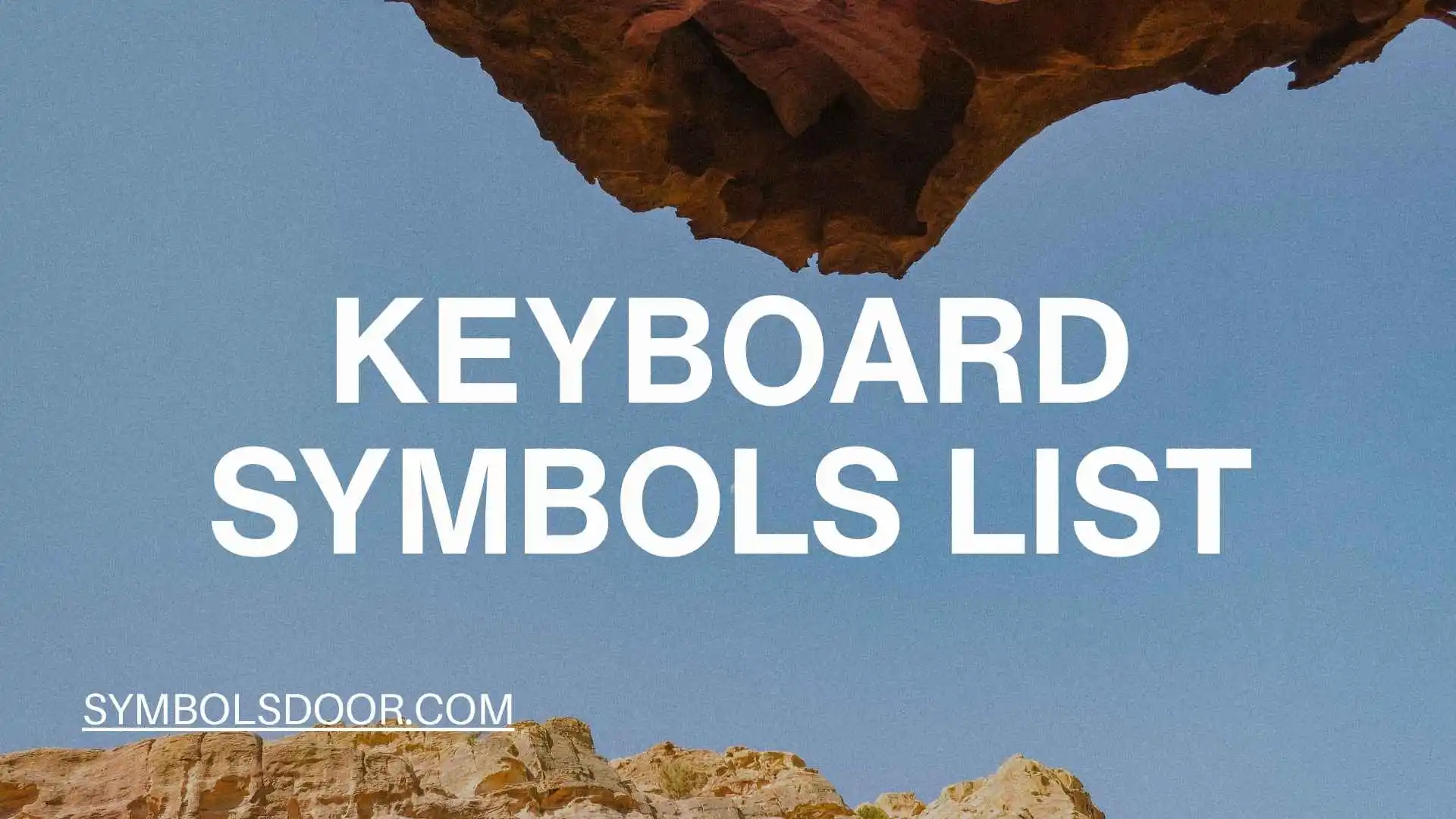 Keyboard Symbols List