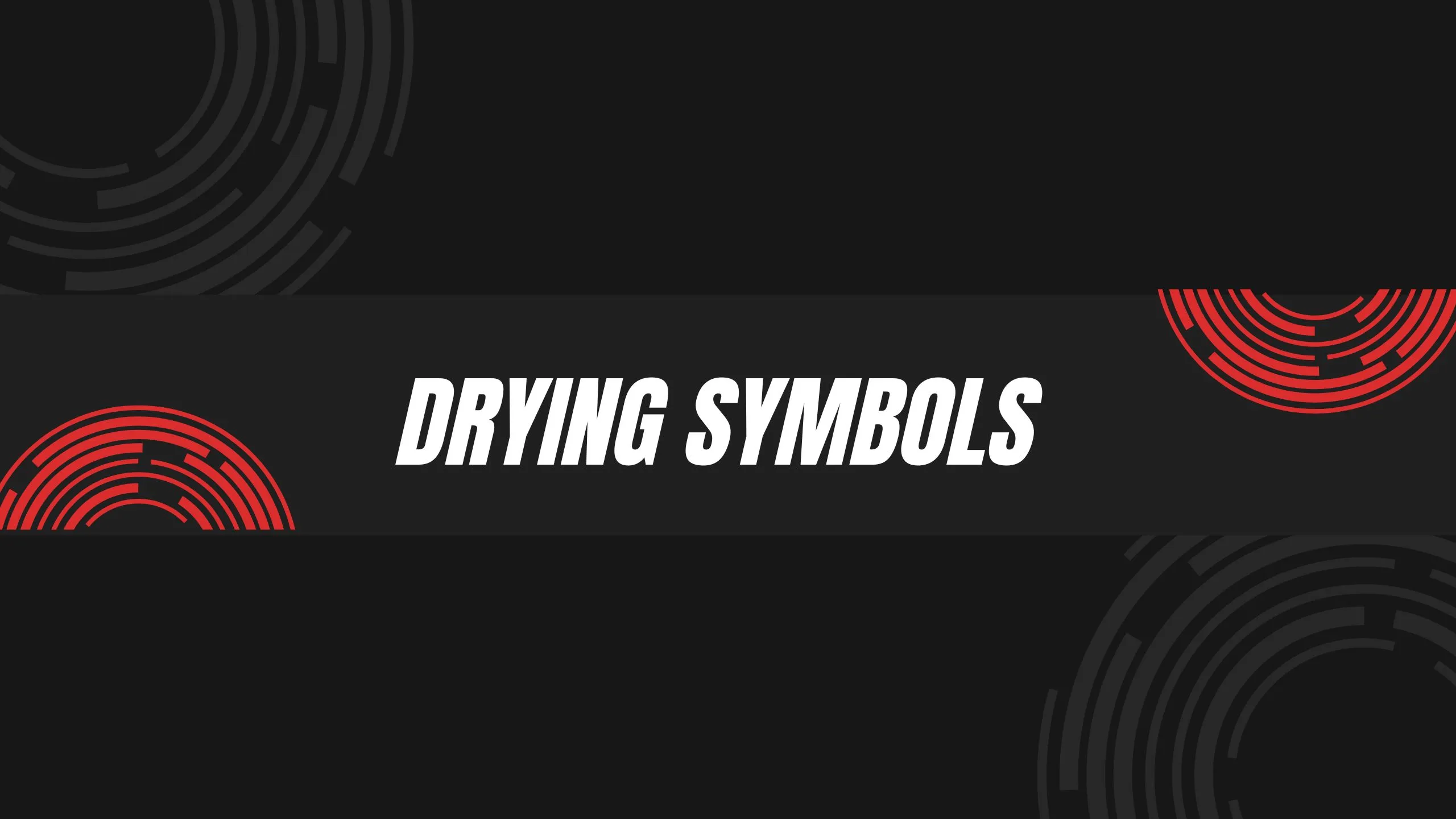 Drying Symbols