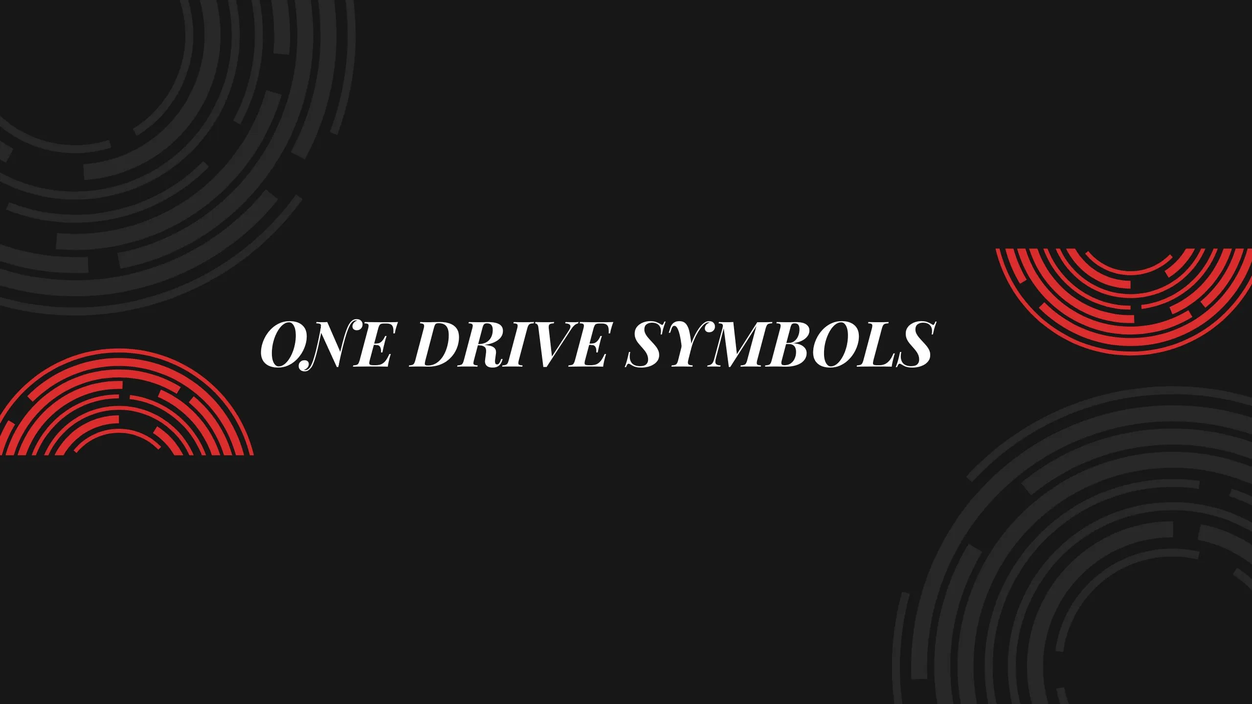 One Drive Symbols