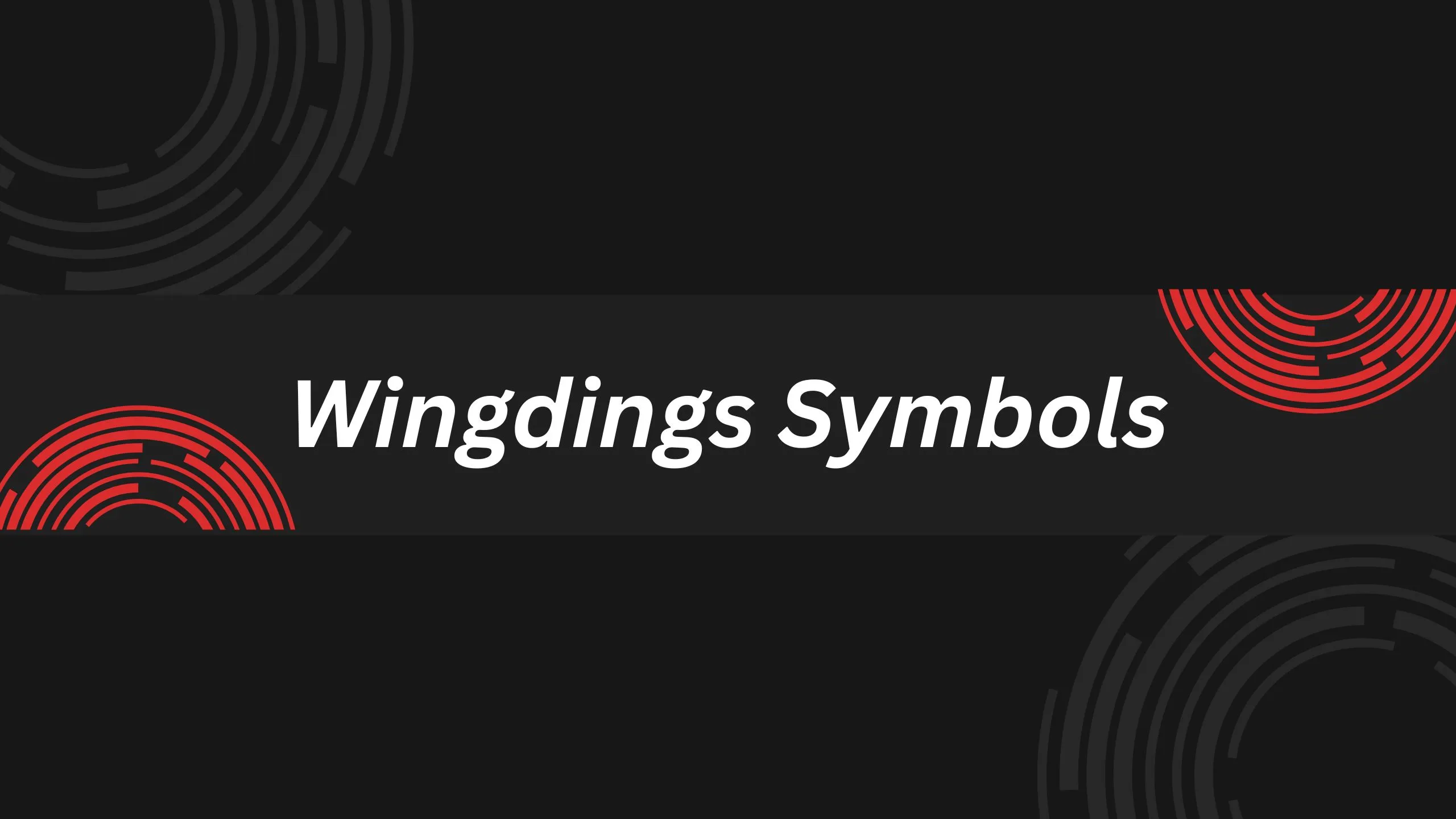 Wingdings Symbols