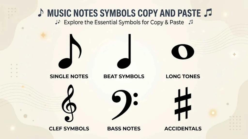 Music Notes Symbols: Names, Meanings, Beats, Pictures, and Copy and Paste